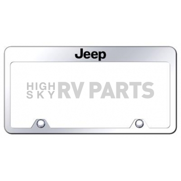 Automotive Gold License Plate Frame - Silver Stainless Steel - RFJEEEC