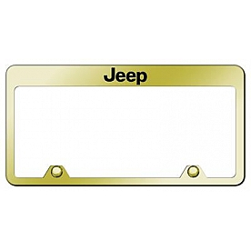 Automotive Gold License Plate Frame - Gold Stainless Steel - RFJEEEG