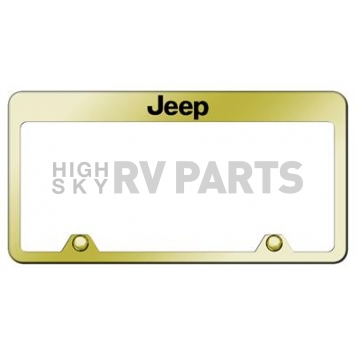 Automotive Gold License Plate Frame - Gold Stainless Steel - RFJEEEG