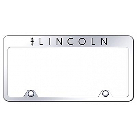 Automotive Gold License Plate Frame - Silver Stainless Steel - RFLINEC