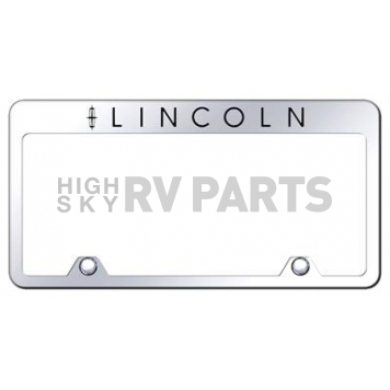 Automotive Gold License Plate Frame - Silver Stainless Steel - RFLINEC