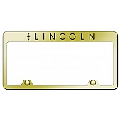Automotive Gold License Plate Frame - Gold Stainless Steel - RFLINEG