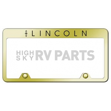 Automotive Gold License Plate Frame - Gold Stainless Steel - RFLINEG