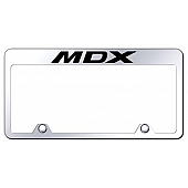 Automotive Gold License Plate Frame - Silver Stainless Steel - RFMDXEC