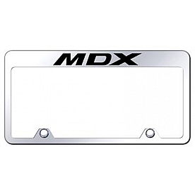 Automotive Gold License Plate Frame - Silver Stainless Steel - RFMDXEC