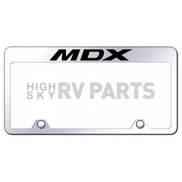 Automotive Gold License Plate Frame - Silver Stainless Steel - RFMDXEC