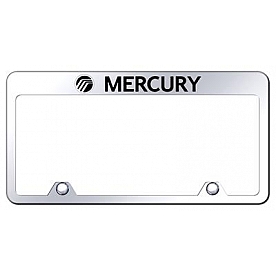 Automotive Gold License Plate Frame - Silver Stainless Steel - RFMRYEC