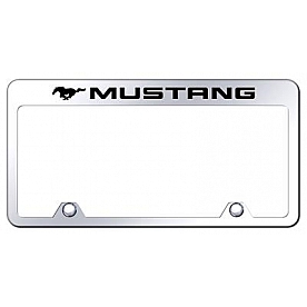 Automotive Gold License Plate Frame - Silver Stainless Steel - RFMUSEC