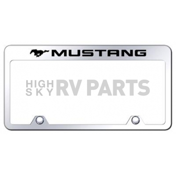 Automotive Gold License Plate Frame - Silver Stainless Steel - RFMUSEC