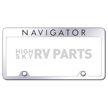 Automotive Gold License Plate Frame - Silver Stainless Steel - RFNAVEC