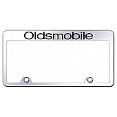 Automotive Gold License Plate Frame - Silver Stainless Steel - RFOLDEC