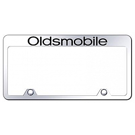 Automotive Gold License Plate Frame - Silver Stainless Steel - RFOLDEC