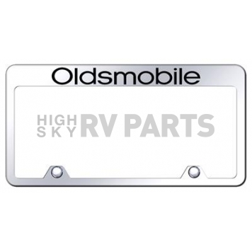 Automotive Gold License Plate Frame - Silver Stainless Steel - RFOLDEC