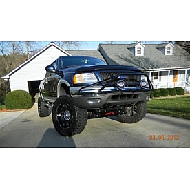 N-Fab Pre-Runner - Textured Powder Coated Black Steel - F993LHTX