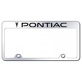 Automotive Gold License Plate Frame - Silver Stainless Steel - RFPONEC
