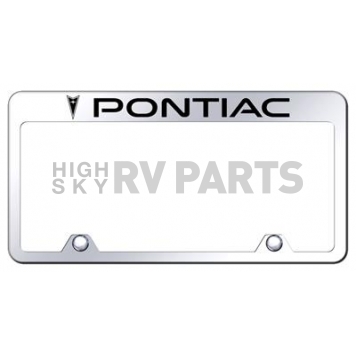Automotive Gold License Plate Frame - Silver Stainless Steel - RFPONEC