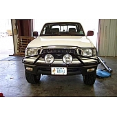 N-Fab Pre-Runner - Gloss Powder Coated Black Steel - T012LH