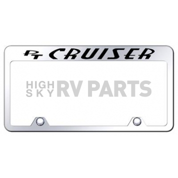Automotive Gold License Plate Frame - Silver Stainless Steel - RFPTCEC