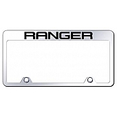 Automotive Gold License Plate Frame - Silver Stainless Steel - RFRNGEC