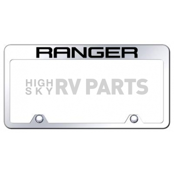 Automotive Gold License Plate Frame - Silver Stainless Steel - RFRNGEC