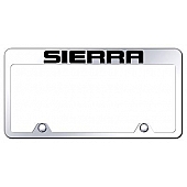 Automotive Gold License Plate Frame - Silver Stainless Steel - RFSRREC