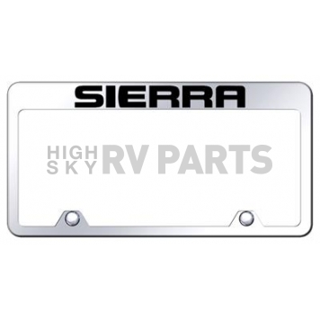 Automotive Gold License Plate Frame - Silver Stainless Steel - RFSRREC