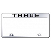 Automotive Gold License Plate Frame - Silver Stainless Steel - RFTAHEC