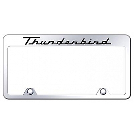 Automotive Gold License Plate Frame - Silver Stainless Steel - RFTHUEC