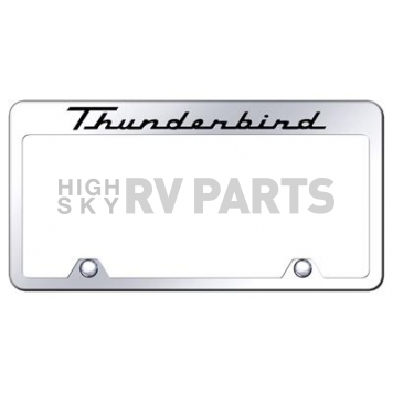 Automotive Gold License Plate Frame - Silver Stainless Steel - RFTHUEC