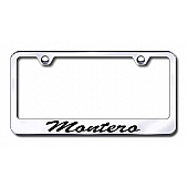 Automotive Gold License Plate Frame - Silver Stainless Steel - LFSMONEC