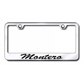 Automotive Gold License Plate Frame - Silver Stainless Steel - LFSMONEC