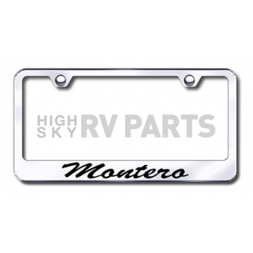 Automotive Gold License Plate Frame - Silver Stainless Steel - LFSMONEC