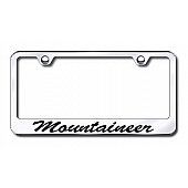 Automotive Gold License Plate Frame - Silver Stainless Steel - LFSMOUEC