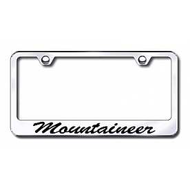 Automotive Gold License Plate Frame - Silver Stainless Steel - LFSMOUEC