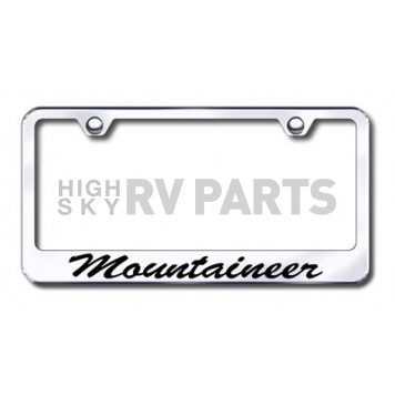 Automotive Gold License Plate Frame - Silver Stainless Steel - LFSMOUEC