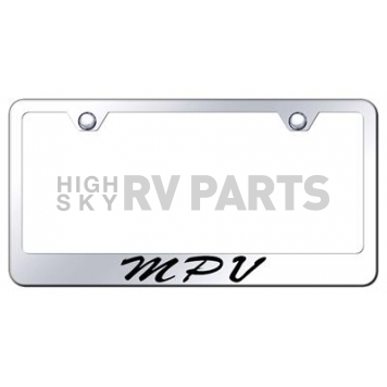 Automotive Gold License Plate Frame - Silver Stainless Steel - LFSMPVEC