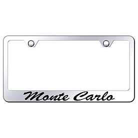 Automotive Gold License Plate Frame - Silver Stainless Steel - LFSMTCEC