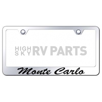 Automotive Gold License Plate Frame - Silver Stainless Steel - LFSMTCEC