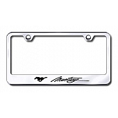 Automotive Gold License Plate Frame - Silver Stainless Steel - LFSMUSEC