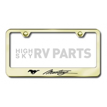 Automotive Gold License Plate Frame - Gold Stainless Steel - LFSMUSEG