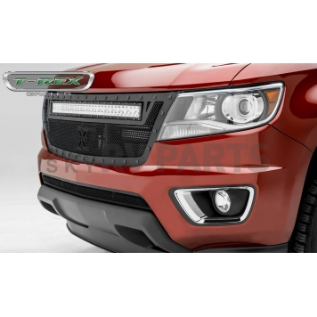 T-Rex Truck Products Grille Insert - Mesh Trapezoid Black Powder Coated Mild Steel - 6312671BR