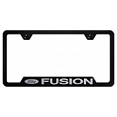 Automotive Gold License Plate Frame - Black Stainless Steel - GFFUSEB