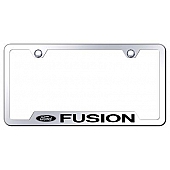 Automotive Gold License Plate Frame - Silver Stainless Steel - GFFUSEC
