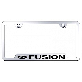 Automotive Gold License Plate Frame - Silver Stainless Steel - GFFUSEC