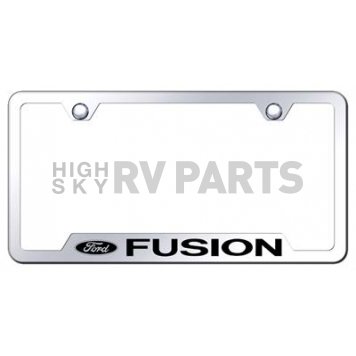 Automotive Gold License Plate Frame - Silver Stainless Steel - GFFUSEC