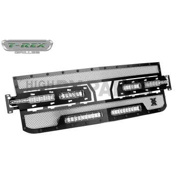 T-Rex Truck Products Grille Insert - 1 Piece Formed Wire Mesh Style Rectangular Black Powder Coated Mild Steel - 6311261BR-1