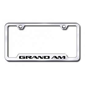 Automotive Gold License Plate Frame - Silver Stainless Steel - GFGAMEC