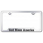 Automotive Gold License Plate Frame - Silver Stainless Steel - GFGBAEC