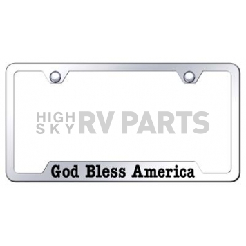 Automotive Gold License Plate Frame - Silver Stainless Steel - GFGBAEC
