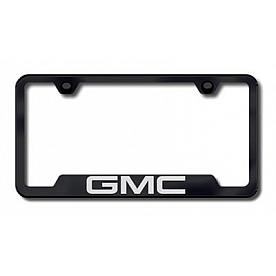 Automotive Gold License Plate Frame - Black Stainless Steel - GFGMCEB
